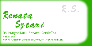 renata sztari business card